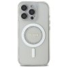 Guess GUHMP16LPFTDTEH iPhone 16 Pro 6.3 biały/white hardcase IML Rhinestones MagSafe